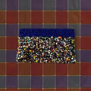 ❤️Blue and Multi Colored Beaded Coin Purse❤️